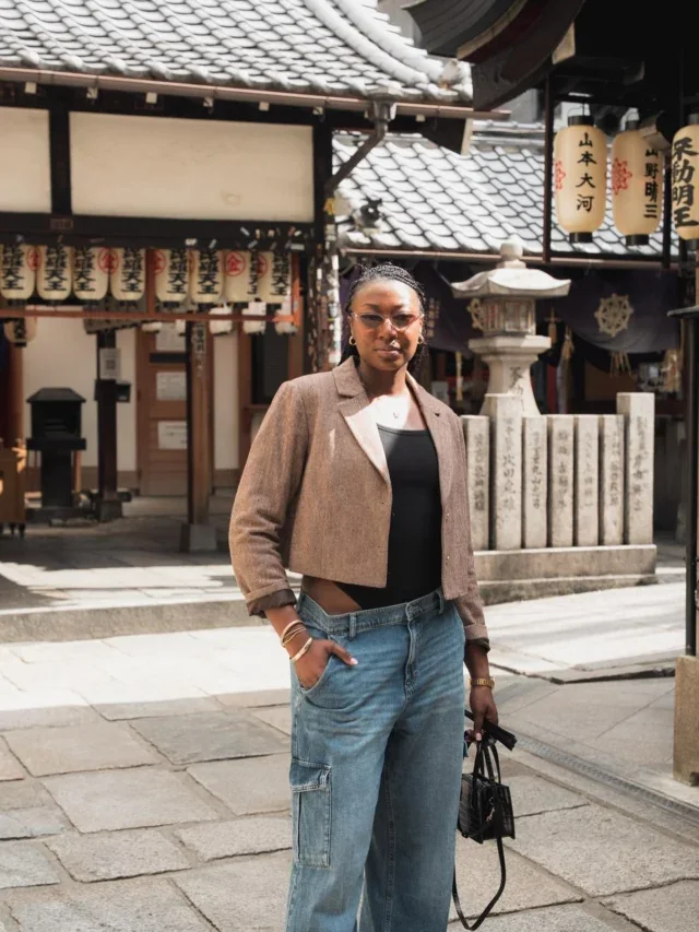 Solo traveler portrait in Japan